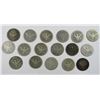 Image 2 : BARBER QTR LOT of 17 COINS