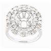 Image 1 : 3.05 CTW Diamond Semi Mount Ring 18K White Gold - REF-334N6Y