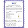 Image 2 : 1.06 CTW Pear Created Citrine Solitaire Diamond Pendant 10KT Yellow Gold - REF-18M2H
