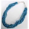 Image 2 : Navajo Sterling & 5 Strand Turquoise Necklace