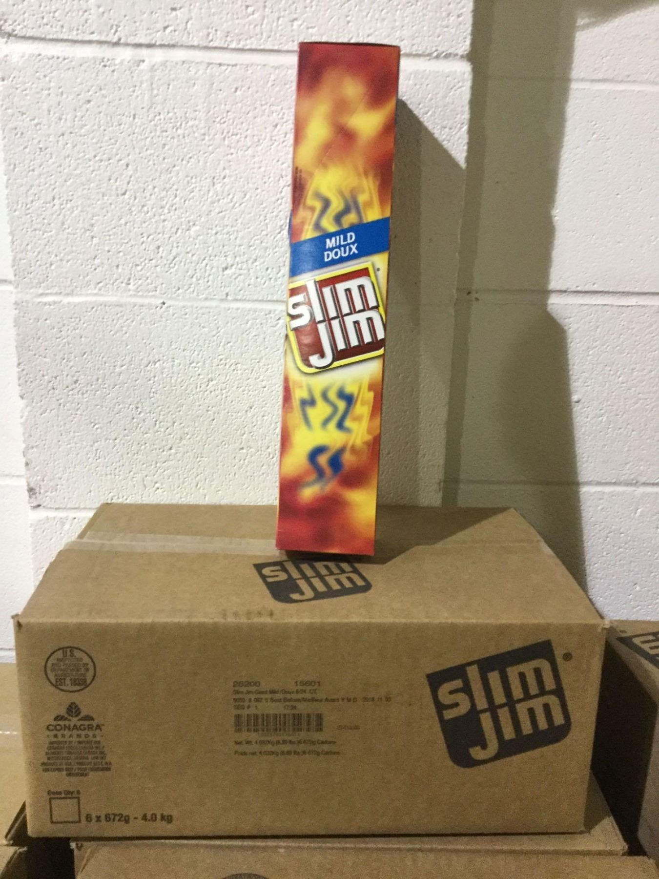 Case of Slim Jim Mild Sausage Snack (6 x 672g)