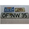 Image 1 : 3 License Plates ( 1975 SK, BC Motorcycle & Foreign?)