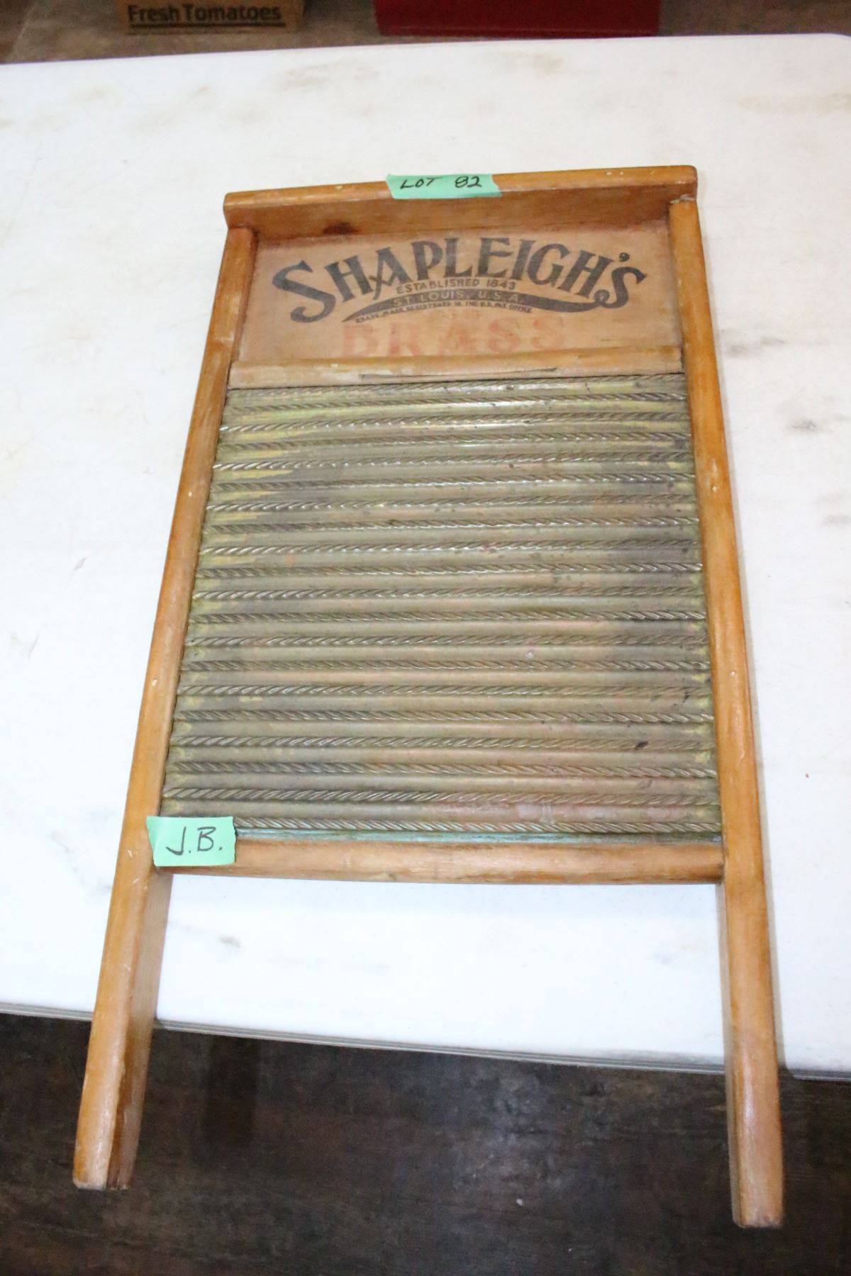 Brass Wash Board (Shapleigh's Est. 1843) 24" High by 12" Wide