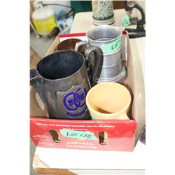 Box of Cups and Mugs - Medalta, Copper, etc.