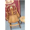 Image 1 : Wooden High Chair & Wooden Milking Stool