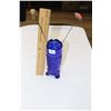 Image 1 : Royal Blue Footed Hat Pin Holder with 2 Hat Pins