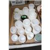 Image 1 : Flat of Milk Glass Jars