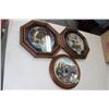 Image 1 : Collection of 3 "Georgina Jarvis" Framed Plates - 'Magee's Bridge', 'Sap's Running' & 'Winter Loggin