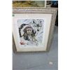 Image 1 : Ornately Framed "Grey Wolf" Picture by 'Nez Perce'