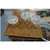 Image 1 : 3 Crystal Candle Holders