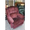 Image 1 : Burgundy Recliner with Built-in Phone