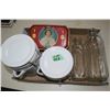 Image 1 : 2 Cannisters, 2 Milk Bottles and a Royalty Tin