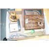 Image 1 : Box w/2 Pez (with feet), Toy Gun, Dog Brooch, Copper Picture & Plaque, etc.