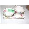 Image 1 : Cream & Sugar Set - Cornflower Pattern