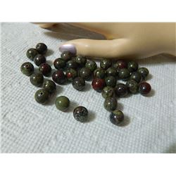 GEMSTONE BEADS - AFRICAN BLOOD STONE 10.4 mm - 35pc
