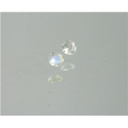 GEMSTONE - WHITE TOPAZ - ROUND FACETED - 2 TTL - AVERAGE 2.5mm DIAM
