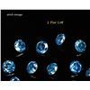 Image 1 : GEMSTONE - 1 ROUND FACETED GENUINE BLUE DIAMOND (SI) BRILLIANT CUT - 0.05CT ( 2.3mm)- WITH CERTIFICA
