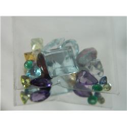 GEMSTONES - BAG OF ASSORTED FACETTED GEMSTONES