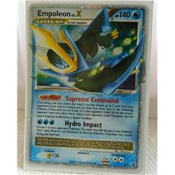 POKEMON COLLECTOR CARD IN PROTECTIVE SLEEVE - EMPOLEON LV.X HOLO - DP11