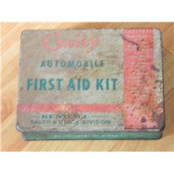 VINTAGE TIN BOX - CURITY AUTOMOBILE FIRST AID KIT
