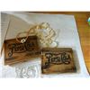 Image 3 : BAG OF ASSORTED - WOOD PEPSI BOX ENDS, PINWHEEL ASHTRAY & MORE