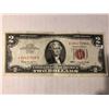 Image 1 : 1963 Series 2 Dollar Red Seal Bill Crisp UNC backed by Treasury Bonds Serial A08417996A