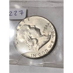1954 P High Grade Silver Franklin Half Dollar Nice Early US Coin