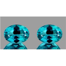 Natural Apatite Paraiba Blue Pair 7 x 5 mm - VVS