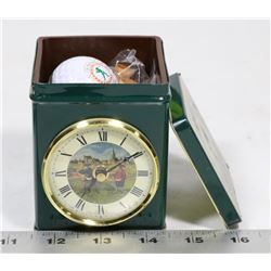 ENGLAND VINTAGE GOLF TIN CLOCK
