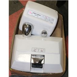 TWO WORKING WALL MOUNT HAND DRYERS