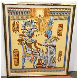 27"X13" FRAMED EGYPTIAN TAPESTRY.
