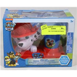 PAW PATROL TOOTHBRUSH SMILE SET.