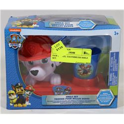 PAW PATROL TOOTHBRUSH SMILE SET.