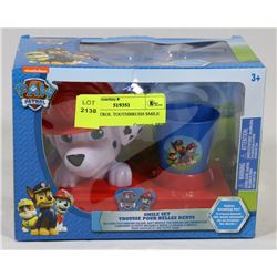 PAW PATROL TOOTHBRUSH SMILE SET.