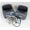 LOT OF TWO ZEBRA GX420t THERMAL LABEL PRINTERS