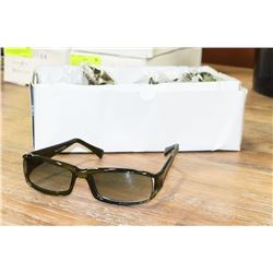 BOX OF DESIGNER DARK OLIVE GREEN SUNGLASSES