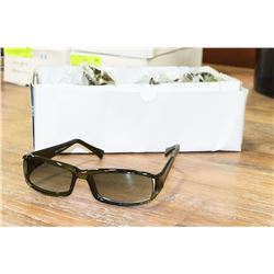 BOX OF DESIGNER DARK OLIVE GREEN SUNGLASSES