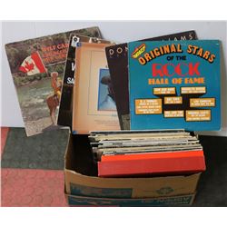 BOX OF LP RECORDS INCL JON AND VANGELIS, BUCK