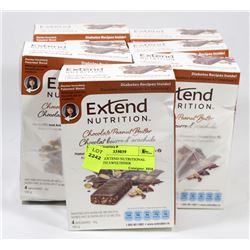 LOT OF 5 EXTEND NUTRITIONAL BARS WITH SWEETENER
