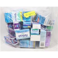 BAG OF ASSORTED EYE DROPS