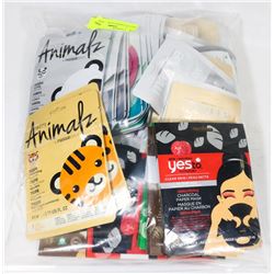 BAG OF ASSORTED FACIAL MASKS