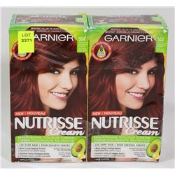 LOT OF TWO GARNIER NUTRISSE CREAM COLOUR