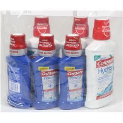 BAG OF ASSORTED COLGATE MOUTHWASH