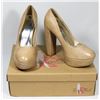 Image 1 : BONNIBELL BEIGE PU SIZE 7.5 LADY'S SHOES, STYLE