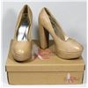 Image 1 : BONNIBELL BEIGE PU SIZE 7.5 LADY'S SHOES, STYLE