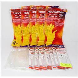 LOT OF ASSORTED LATEX AND DISPOSABLE GLOVES.