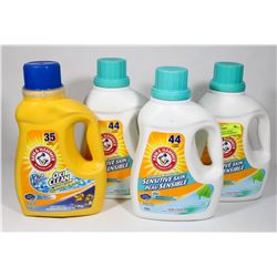 LOT OF 4 ASSORTED ARM & HAMMER LAUNDRY DETERGENT