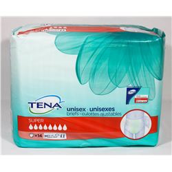 PACK OF 14 TENA SUPER UNISEX BRIEFS SIZE MEDIUM