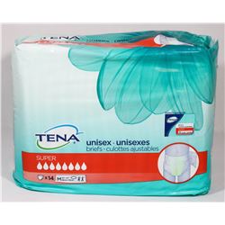 PACK OF 14 TENA SUPER UNISEX BRIEFS SIZE MEDIUM