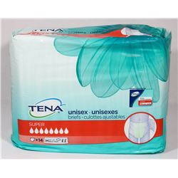 PACK OF 14 TENA SUPER UNISEX BRIEFS SIZE MEDIUM